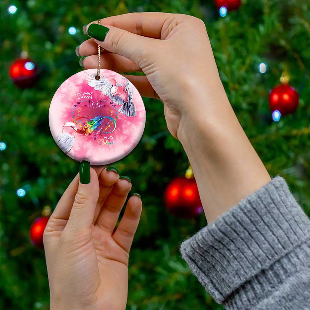 Australia Fight Cancer In All Colors Ceramic Ornament Galah Pink Tie Dye - Aussie Hoodie