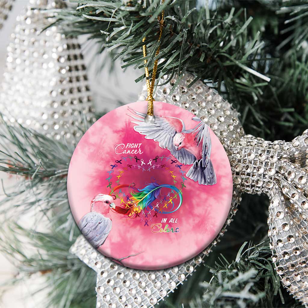 Australia Fight Cancer In All Colors Ceramic Ornament Galah Pink Tie Dye - Aussie Hoodie