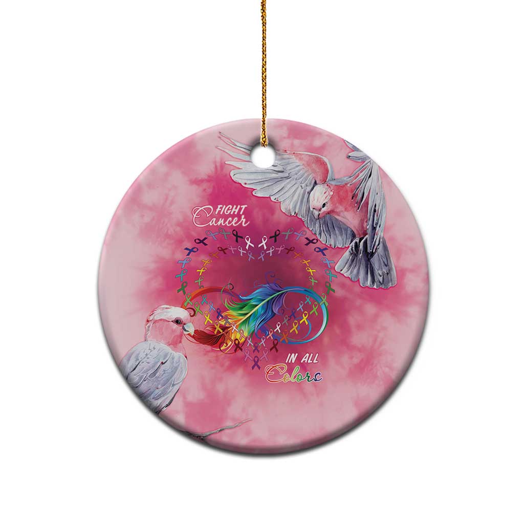 Australia Fight Cancer In All Colors Ceramic Ornament Galah Pink Tie Dye - Aussie Hoodie