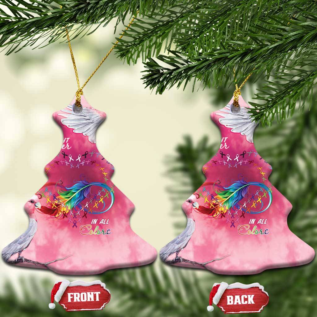 Australia Fight Cancer In All Colors Ceramic Ornament Galah Pink Tie Dye - Aussie Hoodie