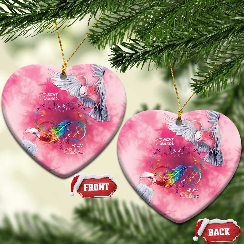Australia Fight Cancer In All Colors Ceramic Ornament Galah Pink Tie Dye - Aussie Hoodie