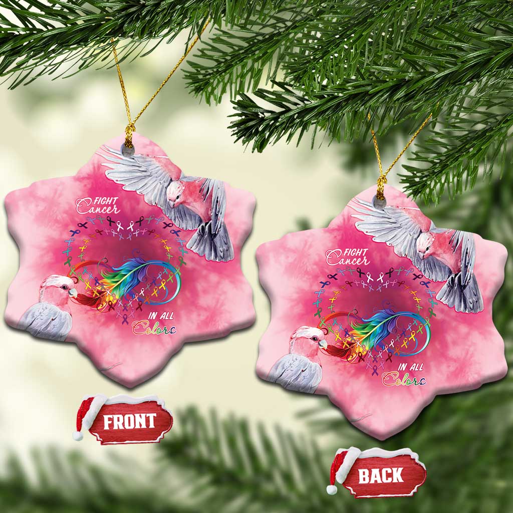 Australia Fight Cancer In All Colors Ceramic Ornament Galah Pink Tie Dye - Aussie Hoodie