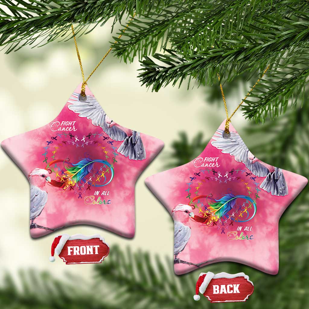 Australia Fight Cancer In All Colors Ceramic Ornament Galah Pink Tie Dye - Aussie Hoodie
