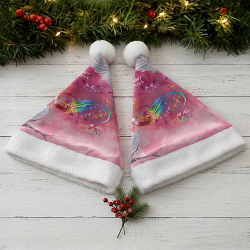 Australia Fight Cancer In All Colors Christmas Santa Hat Galah Pink Tie Dye - Aussie Hoodie