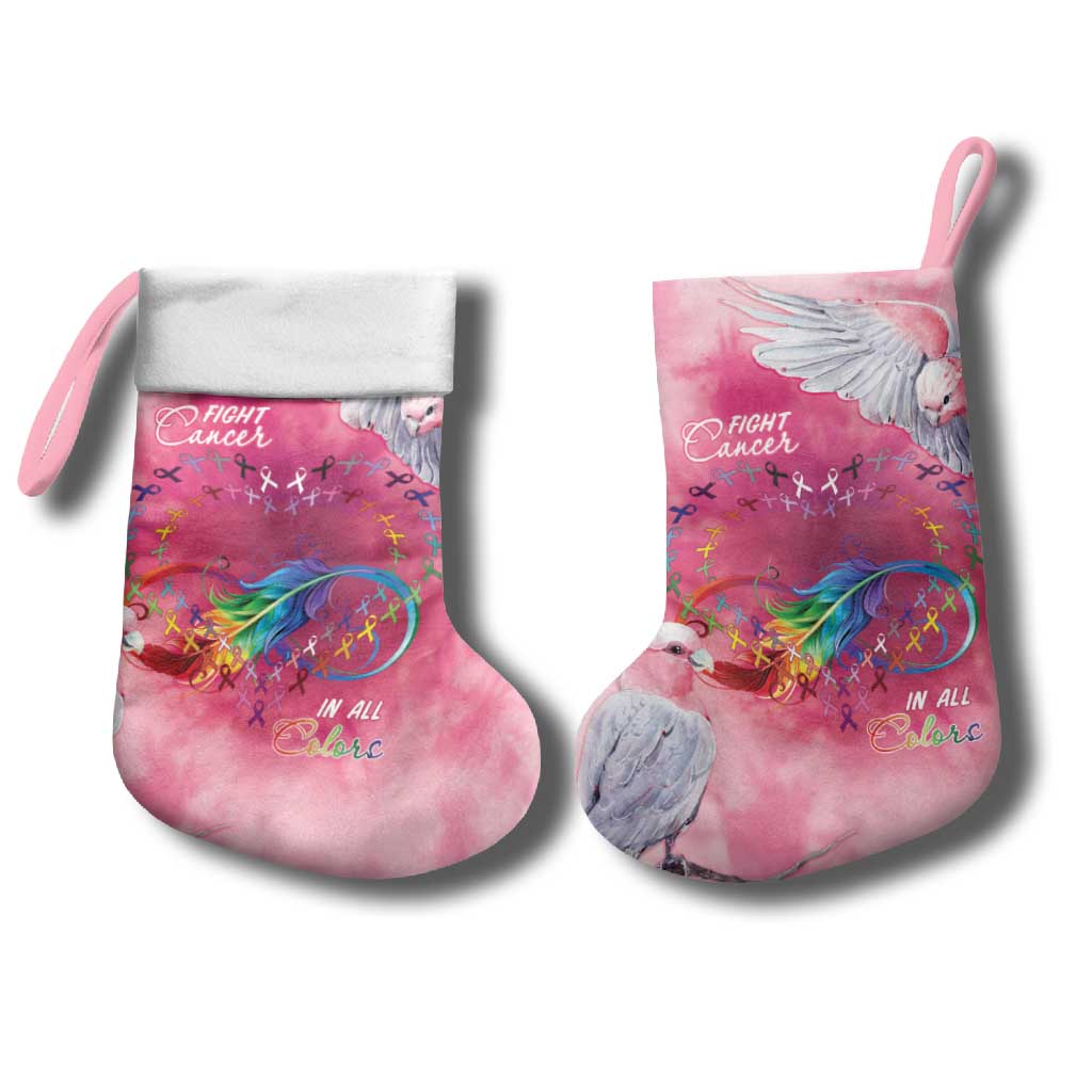 Australia Fight Cancer In All Colors Christmas Stocking Galah Pink Tie Dye - Aussie Hoodie