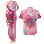 Australia Fight Cancer In All Colors Couples Matching Tank Maxi Dress and Hawaiian Shirt Galah Pink Tie Dye - Aussie Hoodie