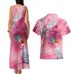 Australia Fight Cancer In All Colors Couples Matching Tank Maxi Dress and Hawaiian Shirt Galah Pink Tie Dye - Aussie Hoodie