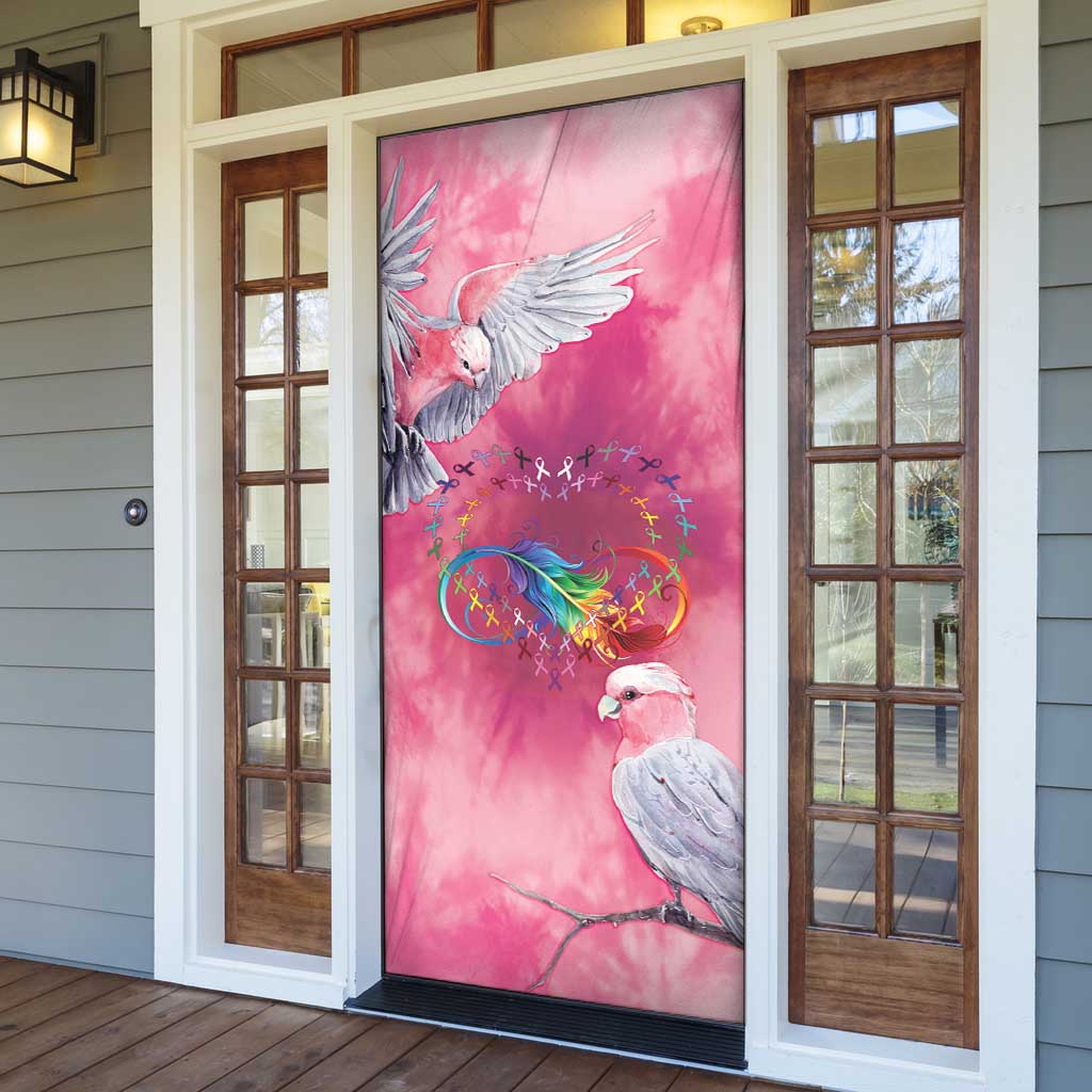 Australia Fight Cancer In All Colors Door Cover Galah Pink Tie Dye - Aussie Hoodie