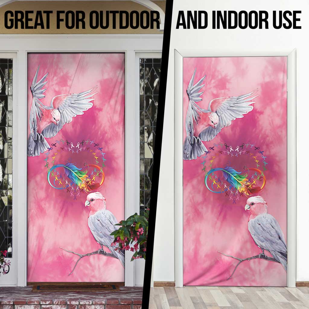Australia Fight Cancer In All Colors Door Cover Galah Pink Tie Dye - Aussie Hoodie