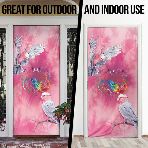 Australia Fight Cancer In All Colors Door Cover Galah Pink Tie Dye - Aussie Hoodie