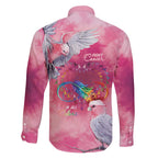 Australia Fight Cancer In All Colors Family Matching Long Sleeve Bodycon Dress and Hawaiian Shirt Galah Pink Tie Dye - Aussie Hoodie