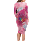 Australia Fight Cancer In All Colors Family Matching Long Sleeve Bodycon Dress and Hawaiian Shirt Galah Pink Tie Dye - Aussie Hoodie