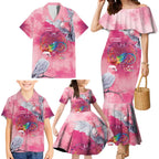 Australia Fight Cancer In All Colors Family Matching Mermaid Dress and Hawaiian Shirt Galah Pink Tie Dye - Aussie Hoodie