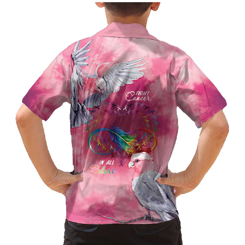 Australia Fight Cancer In All Colors Family Matching Mermaid Dress and Hawaiian Shirt Galah Pink Tie Dye - Aussie Hoodie