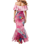 Australia Fight Cancer In All Colors Family Matching Mermaid Dress and Hawaiian Shirt Galah Pink Tie Dye - Aussie Hoodie