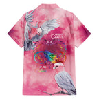 Australia Fight Cancer In All Colors Family Matching Off The Shoulder Long Sleeve Dress and Hawaiian Shirt Galah Pink Tie Dye - Aussie Hoodie