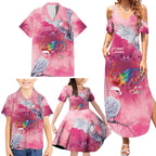 Australia Fight Cancer In All Colors Family Matching Summer Maxi Dress and Hawaiian Shirt Galah Pink Tie Dye - Aussie Hoodie