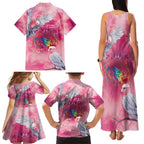 Australia Fight Cancer In All Colors Family Matching Tank Maxi Dress and Hawaiian Shirt Galah Pink Tie Dye - Aussie Hoodie