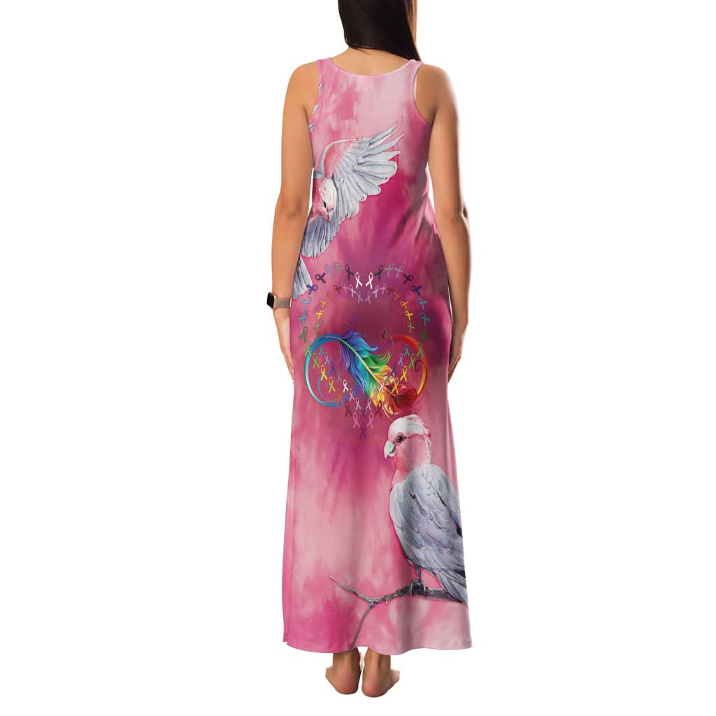 Australia Fight Cancer In All Colors Family Matching Tank Maxi Dress and Hawaiian Shirt Galah Pink Tie Dye - Aussie Hoodie