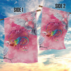 Australia Fight Cancer In All Colors Garden Flag Galah Pink Tie Dye - Aussie Hoodie