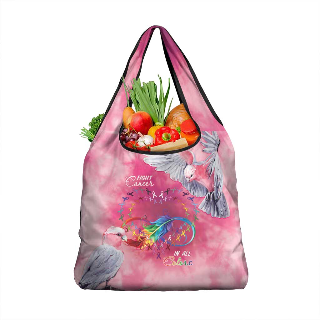 Australia Fight Cancer In All Colors Grocery Bag Galah Pink Tie Dye - Aussie Hoodie