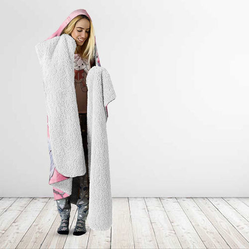 Australia Fight Cancer In All Colors Hooded Blanket Galah Pink Tie Dye - Aussie Hoodie