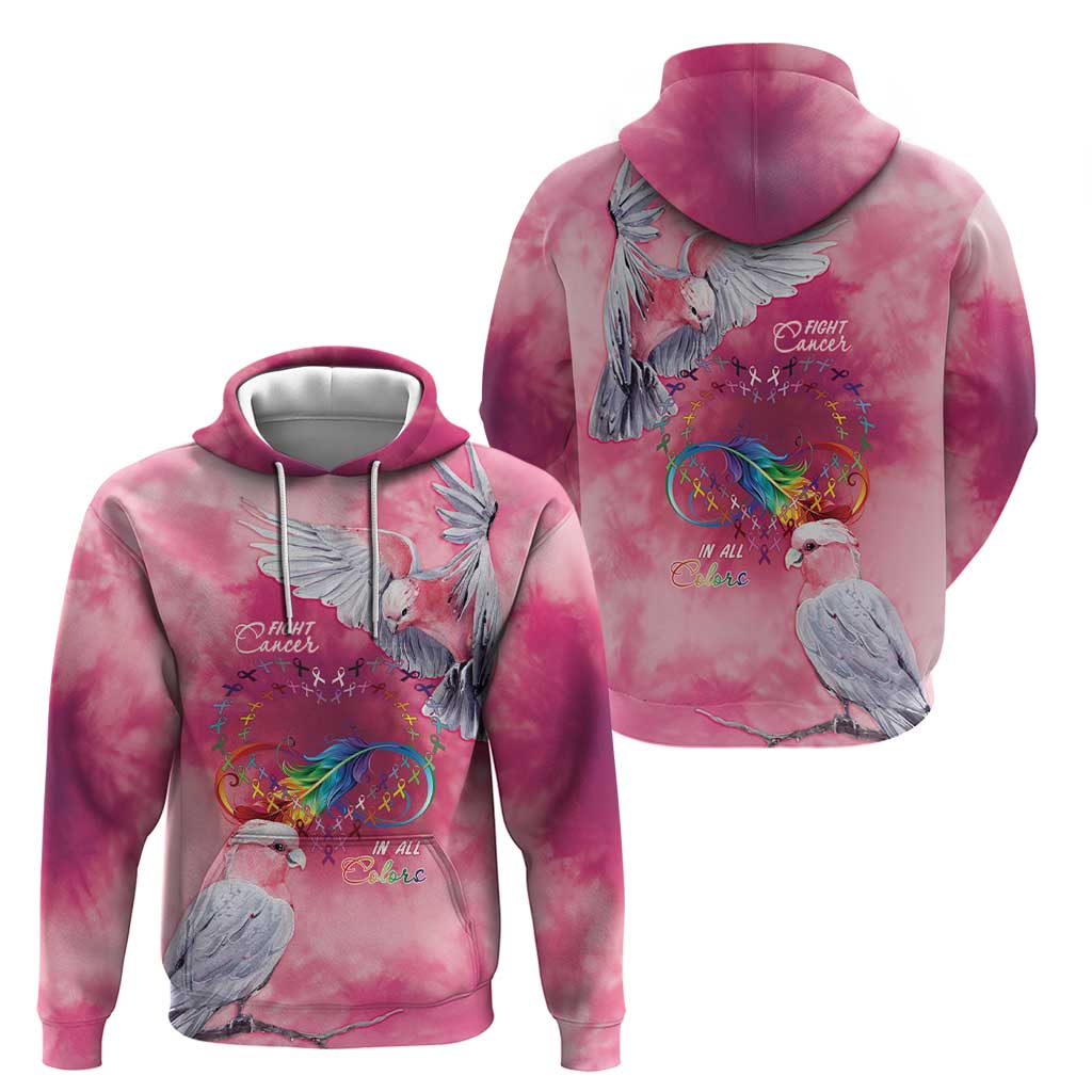 Australia Fight Cancer In All Colors Hoodie Galah Pink Tie Dye - Aussie Hoodie