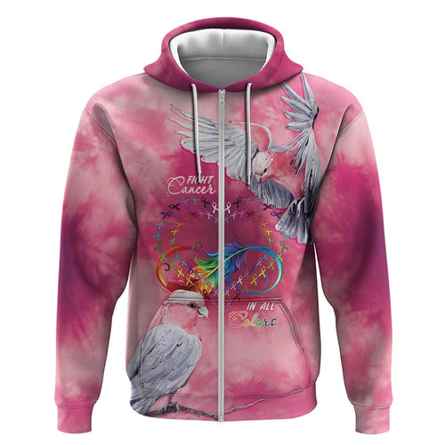 Australia Fight Cancer In All Colors Hoodie Galah Pink Tie Dye - Aussie Hoodie
