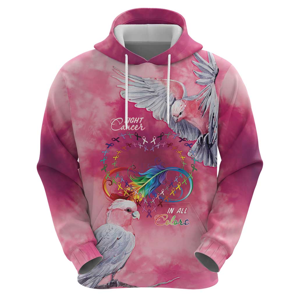 Australia Fight Cancer In All Colors Hoodie Galah Pink Tie Dye - Aussie Hoodie