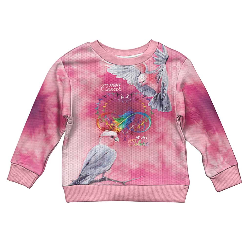 Australia Fight Cancer In All Colors Kid Ugly Christmas Sweater Galah Pink Tie Dye - Aussie Hoodie