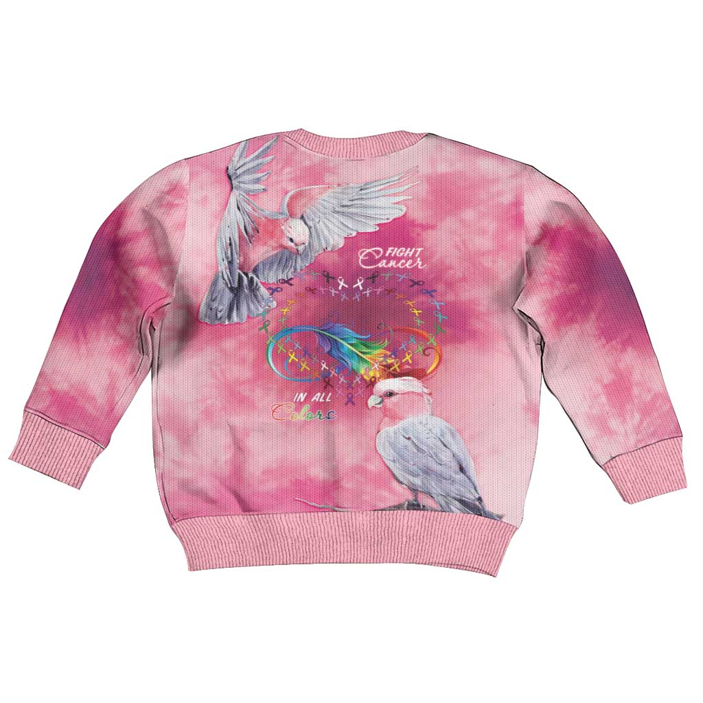 Australia Fight Cancer In All Colors Kid Ugly Christmas Sweater Galah Pink Tie Dye - Aussie Hoodie
