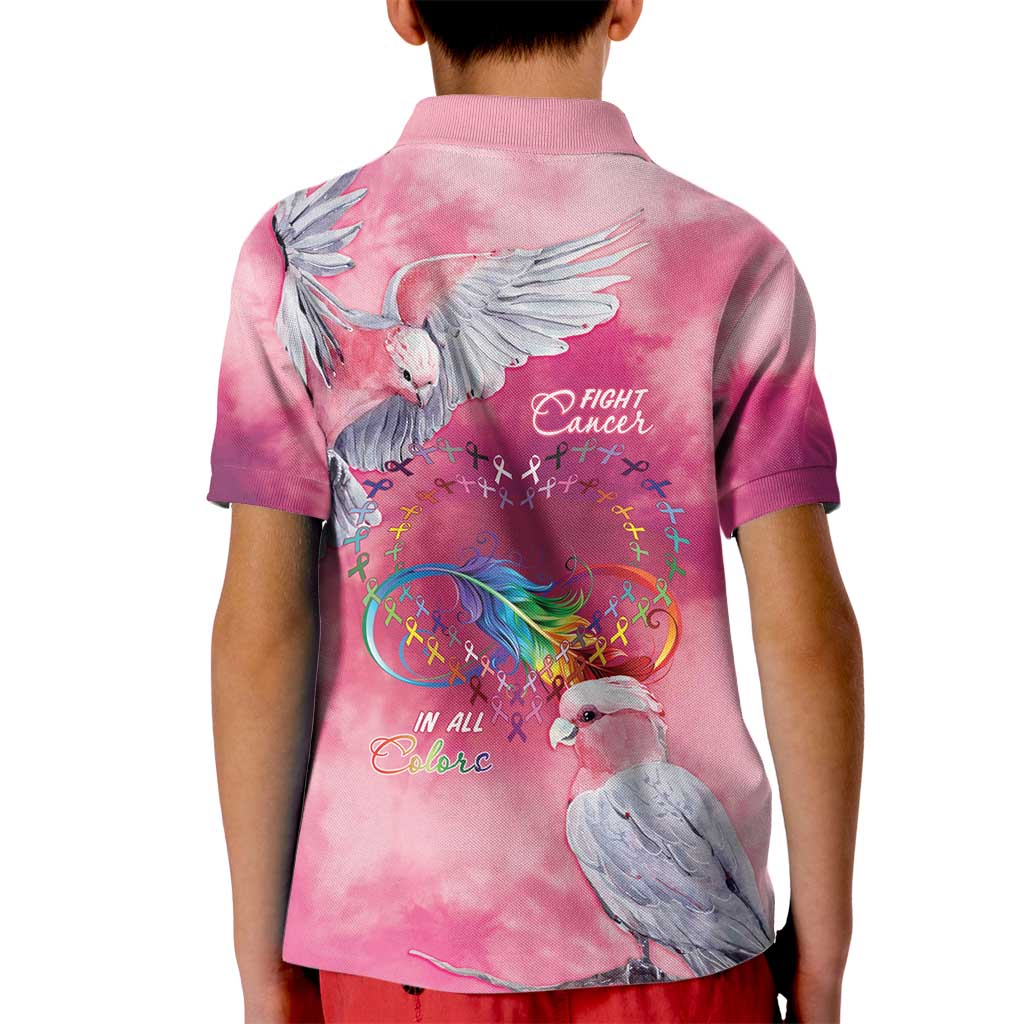 Australia Fight Cancer In All Colors Kid Polo Shirt Galah Pink Tie Dye - Aussie Hoodie