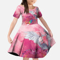 Australia Fight Cancer In All Colors Kid Short Sleeve Dress Galah Pink Tie Dye - Aussie Hoodie
