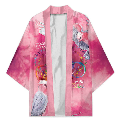 Australia Fight Cancer In All Colors Kimono Galah Pink Tie Dye - Aussie Hoodie
