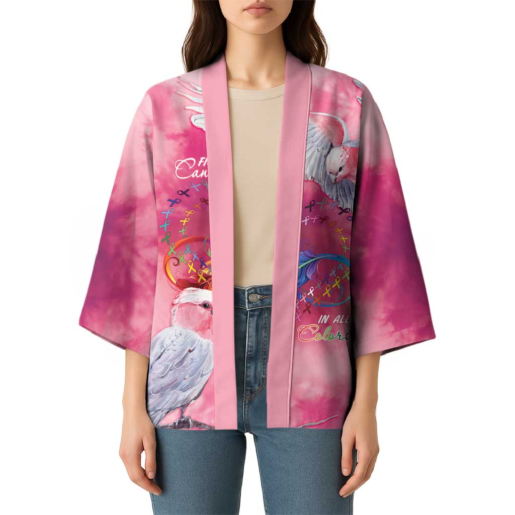Australia Fight Cancer In All Colors Kimono Galah Pink Tie Dye - Aussie Hoodie