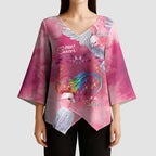 Australia Fight Cancer In All Colors Kimono Sleeve Blouse Galah Pink Tie Dye - Aussie Hoodie