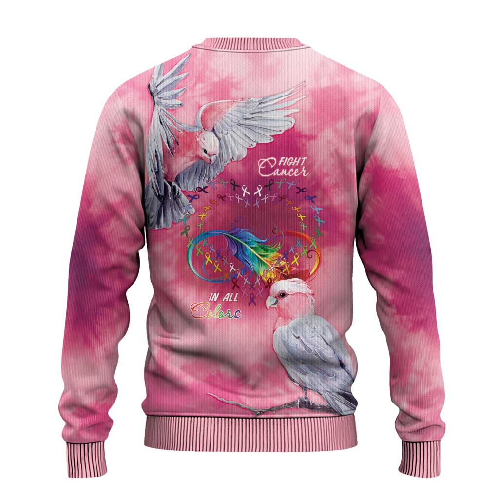 Australia Fight Cancer In All Colors Ugly Christmas Sweater Galah Pink Tie Dye - Aussie Hoodie