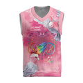Australia Fight Cancer In All Colors Christmas Knitted V-Neck Vest Galah Pink Tie Dye - Aussie Hoodie