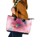 Australia Fight Cancer In All Colors Leather Tote Bag Galah Pink Tie Dye - Aussie Hoodie