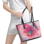 Australia Fight Cancer In All Colors Leather Tote Bag Galah Pink Tie Dye - Aussie Hoodie