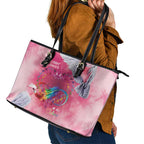 Australia Fight Cancer In All Colors Leather Tote Bag Galah Pink Tie Dye - Aussie Hoodie