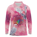 Australia Fight Cancer In All Colors Long Sleeve Polo Shirt Galah Pink Tie Dye - Aussie Hoodie