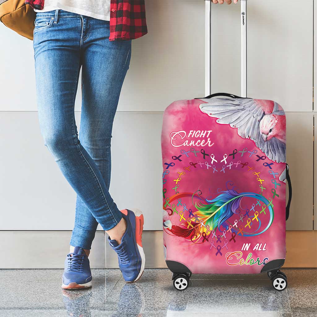 Australia Fight Cancer In All Colors Luggage Cover Galah Pink Tie Dye - Aussie Hoodie