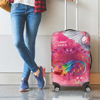 Australia Fight Cancer In All Colors Luggage Cover Galah Pink Tie Dye - Aussie Hoodie