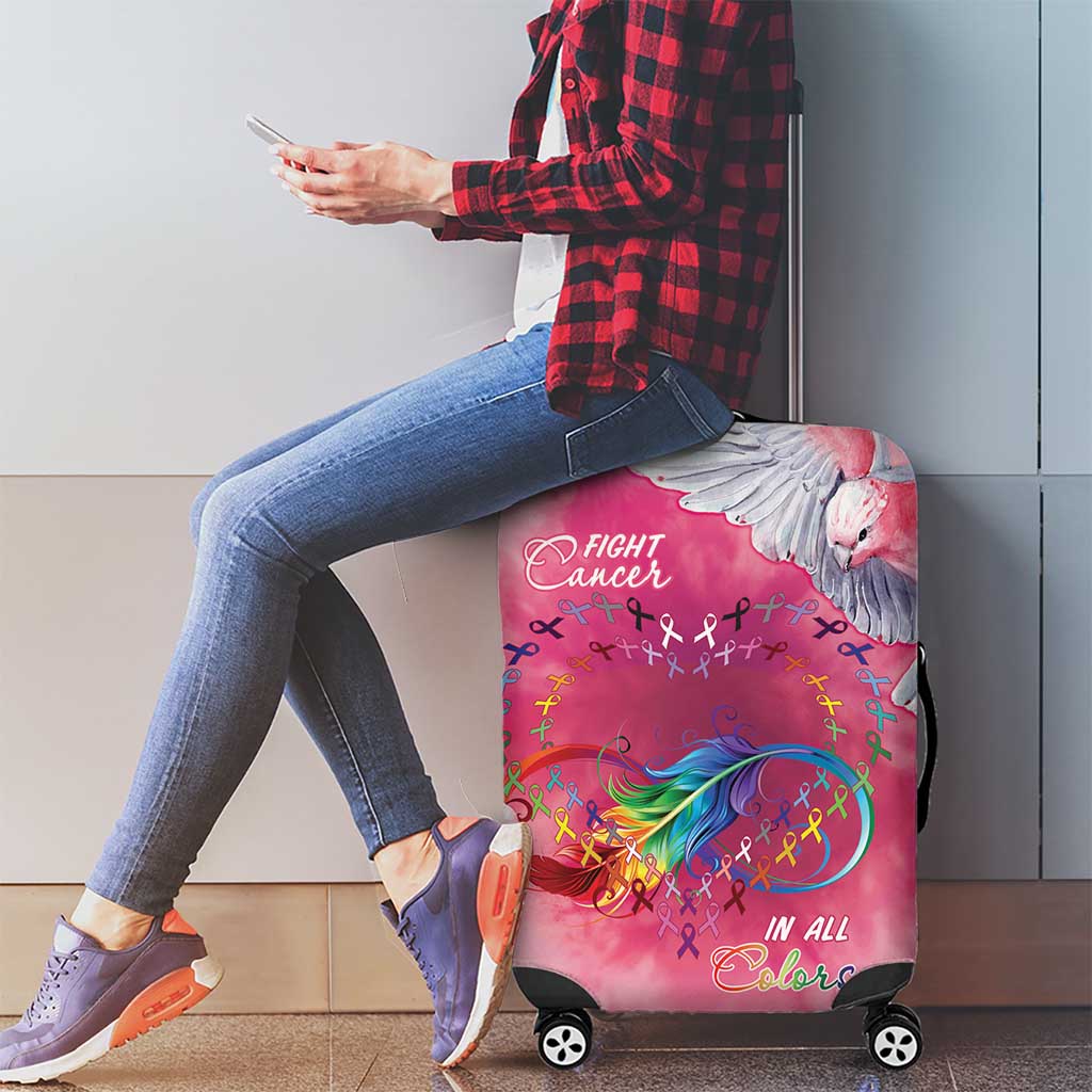 Australia Fight Cancer In All Colors Luggage Cover Galah Pink Tie Dye - Aussie Hoodie