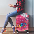 Australia Fight Cancer In All Colors Luggage Cover Galah Pink Tie Dye - Aussie Hoodie