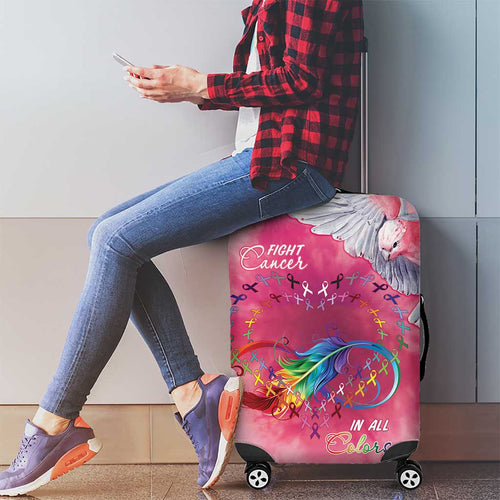 Australia Fight Cancer In All Colors Luggage Cover Galah Pink Tie Dye - Aussie Hoodie