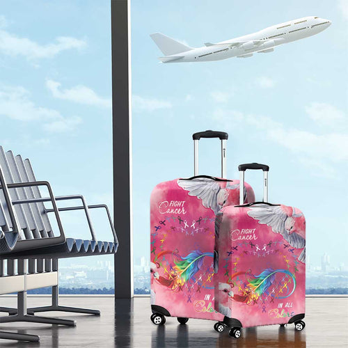 Australia Fight Cancer In All Colors Luggage Cover Galah Pink Tie Dye - Aussie Hoodie