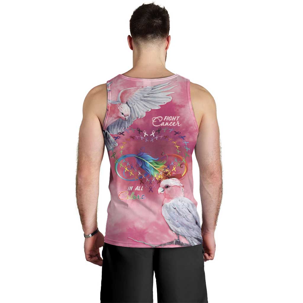 Australia Fight Cancer In All Colors Men Tank Top Galah Pink Tie Dye - Aussie Hoodie