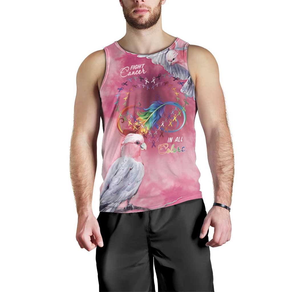 Australia Fight Cancer In All Colors Men Tank Top Galah Pink Tie Dye - Aussie Hoodie